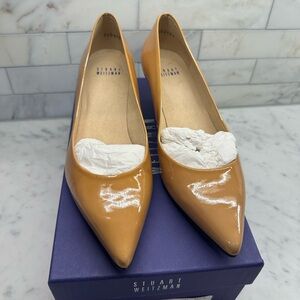 Stuart Weitzman New in Original Box Poco Adobe Aniline Kitten Heel Pumps